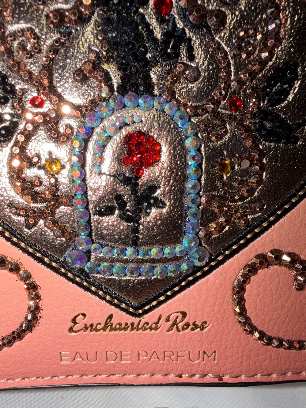 Danielle Nicole beauty & the beast Belle enchanted rose Blinged Crossbody bag - Picture 4 of 7